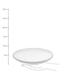 Broste Copenhagen Handgemachte Frühstücksteller Salt Aus Porzellan, 4 Stück – Bild 3