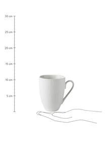 Aida Weiße Kaffeetassen Groove Mit Rillenstruktur, 4 Stück – Bild 3