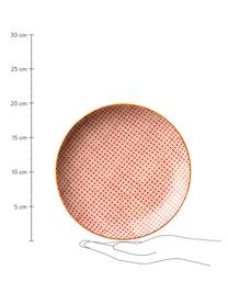 Bloomingville Handbemalte Frühstücksteller Carla Mit Verspieltem Muster, 3er-Set – Bild 3