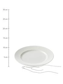 Aida Weiße Frühstücksteller Groove Mit Rillenstruktur, 4 Stück – Bild 3