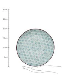 Bloomingville Handbemalte Frühstücksteller Patrizia Mit Verspieltem Muster, 3er-Set – Bild 3