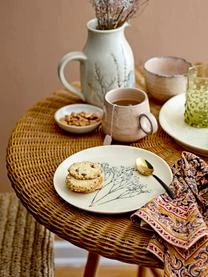 Bloomingville Handgemachter Frühstücksteller Bea Mit Gräser-Motiv – Bild 3