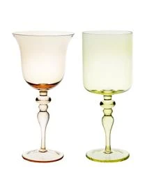 Bitossi Home Mundgeblasene Weingläser Diseguale In Unterschiedlichen Farben Und Formen, 6 Stück – Bild 5