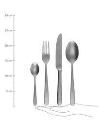 Sola Switzerland Besteck-Set Tulip In Stonewash-Optik, 6 Personen (24-tlg.) – Bild 3