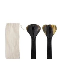 Bloomingville Schwarzes Salatbesteck Aviaja Aus Horn, 2er-Set â Bild 3