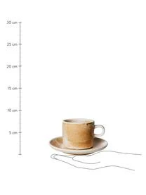 HKliving Porzellan-Tassen Chef Mit Untertellern, 4 StĂŒck â Bild 3