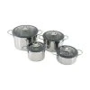 Inoxriv Edelstahl-Kochtöpfe Milano, 8er-Set