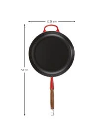 Le Creuset Bratpfanne Signature Collection Mit Innenemaille Und Holzgriff â Bild 3