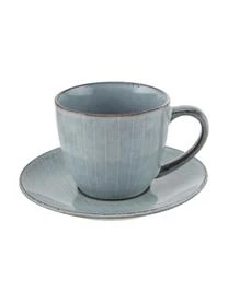 Broste Copenhagen Handgemachte Tasse Mit Untertasse Nordic Sea