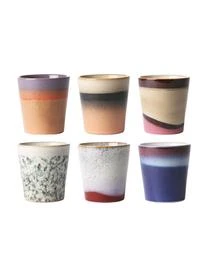 HKliving Handgemachte XS Becher 70's, 6er-Set