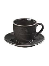 Broste Copenhagen Handgemachte Kaffetasse Nordic Coal Mit Untertasse