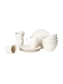Broste Copenhagen Handgemachtes FrĂŒhstĂŒcks-Set Nordic Vanilla, 4 Personen (12-tlg.)