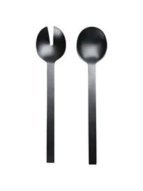 ByOn Schwarzes Salatbesteck Topina Mit Mattem Finish, 2er-Set
