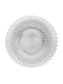 Cote Table Speiseteller Milesia Aus Ornamentglas, 2 Stück