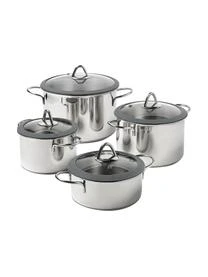 Inoxriv Edelstahl-Kochtöpfe Milano, 8er-Set – Bild 4