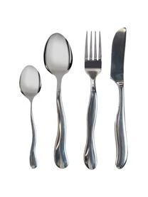 ByOn Besteck-Set Waverly Mit GehÀmmerten Griffen Aus Edelstahl, 4 Personen (16-tlg.)